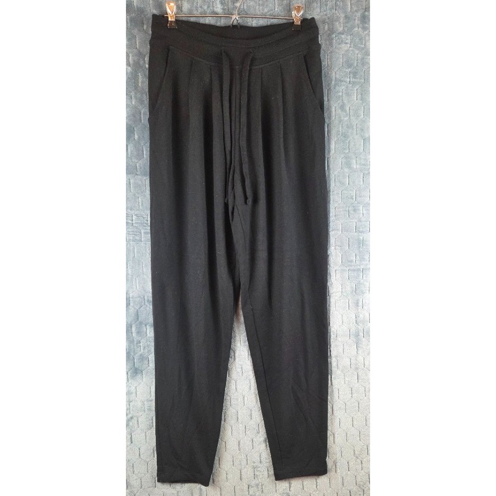 HUE STUDIO LADIES BLACK SOFT JOGGING/LEGGINGS PANTS SIZE Medium